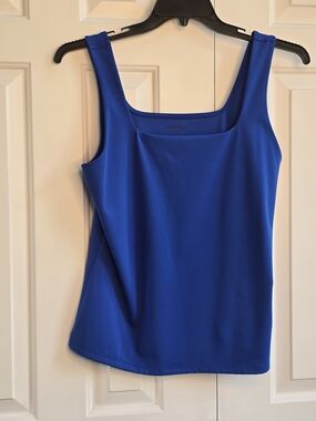 NINE WEST Royal Blue Square Neck Tank